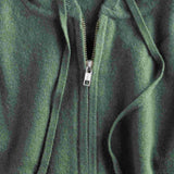 Hooded Zip Cashmere Matcha