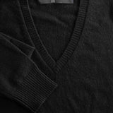Sweater Cashmere Cuello V Negro