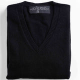 Sweater Cashmere Cuello V Negro