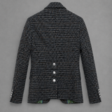 Blazer New York Lana Cuadrillé Gris