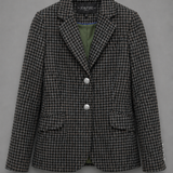 Blazer New York Lana Cuadrillé Gris