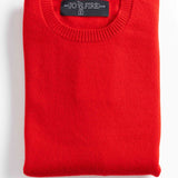 Sweater Cashmere Cuello Redondo Rojo