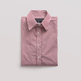 Camisa Luz Rayada Burdeo