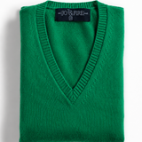 Sweater Cashmere Cuello V Verde