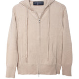 Hooded Zip Cashmere Beige