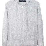 Hooded Zip Cashmere Gris Claro