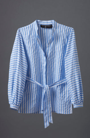 Camisa Tokyo Rayada Celeste